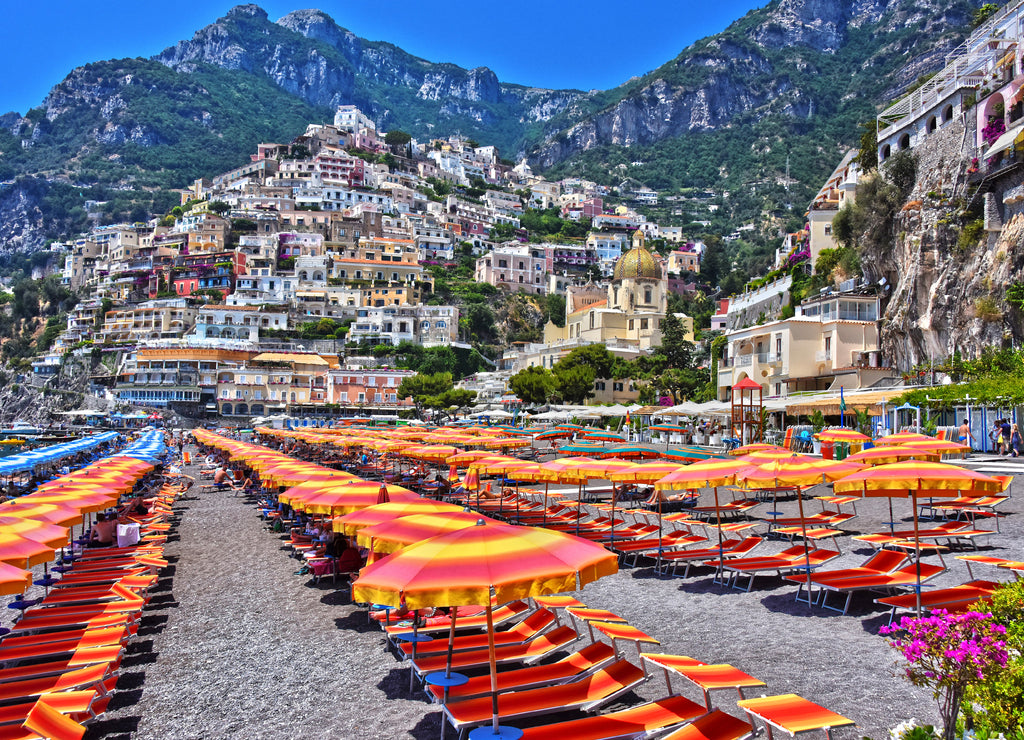 City of Positano on Amalfi coast