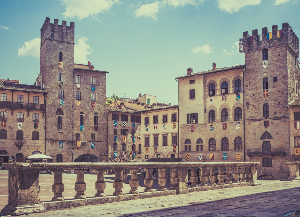 Piazza Grande in Arezzo, Italy