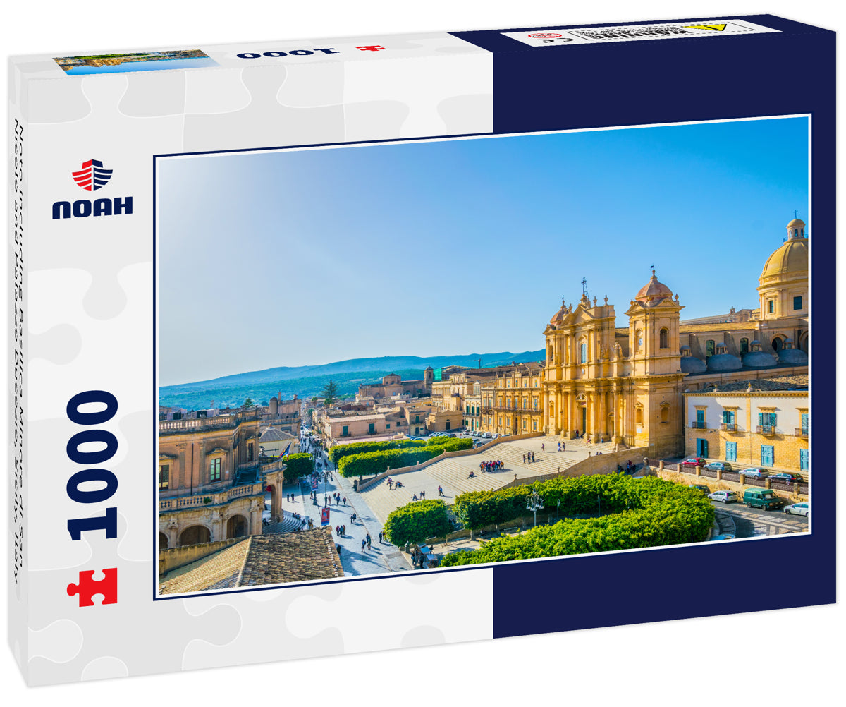 Noto including Basilica Minore di San Nicolò and Palazzo Ducezio, Sicily, Italy