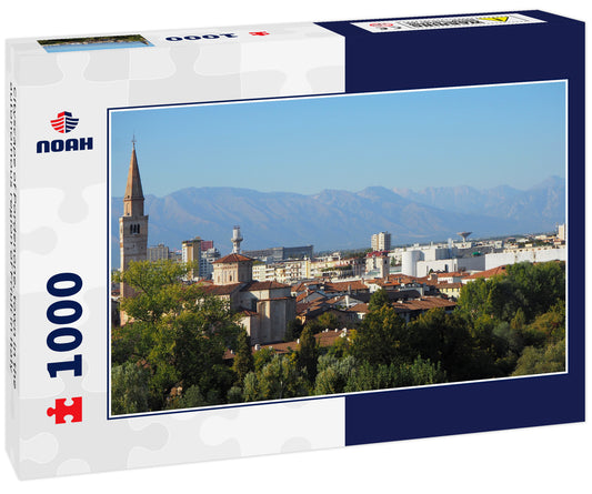 Cityscape of Pordenone, town in the autonomous region of Friuli in Italy