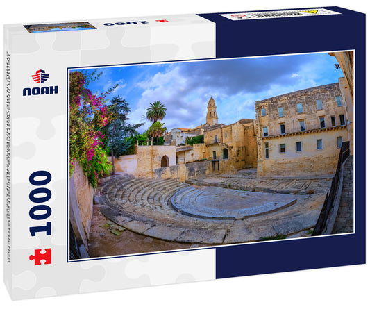 Roman historical theatre, ancient construction of Italy in the old historic city of Lecce