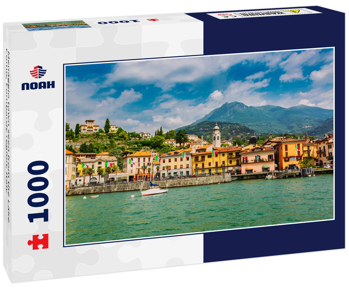 Menaggio town seen from the Lake Como, Lombardy region, Italy