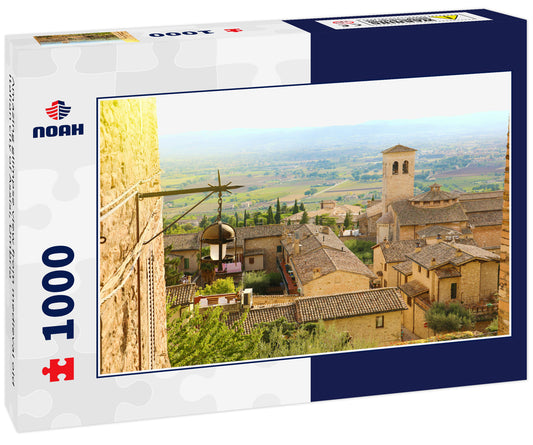 Amazing glimpse view from medieval old Italian city of Assisi, Umbria