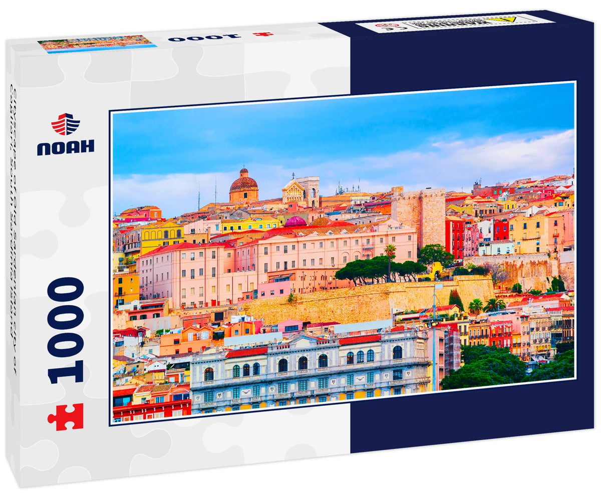 Cityscape of Old Sardenian city of Cagliari, South Sardinia Island