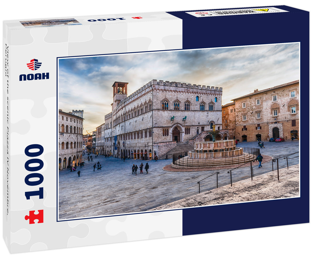 View of the scenic Piazza IV Novembre, Perugia