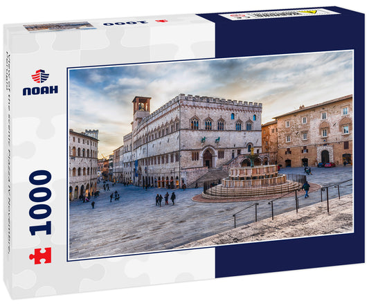 View of the scenic Piazza IV Novembre, Perugia