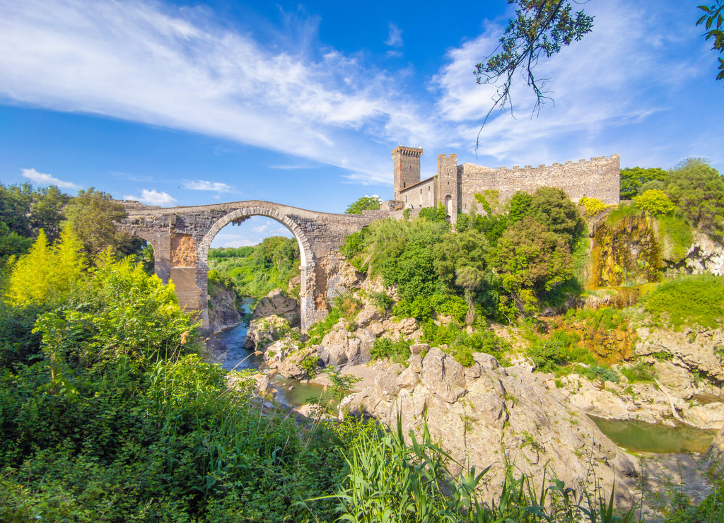 Vulci (Italy) - Etruscan ruins city in Lazio region, on the Fiora river and Maramma countryside