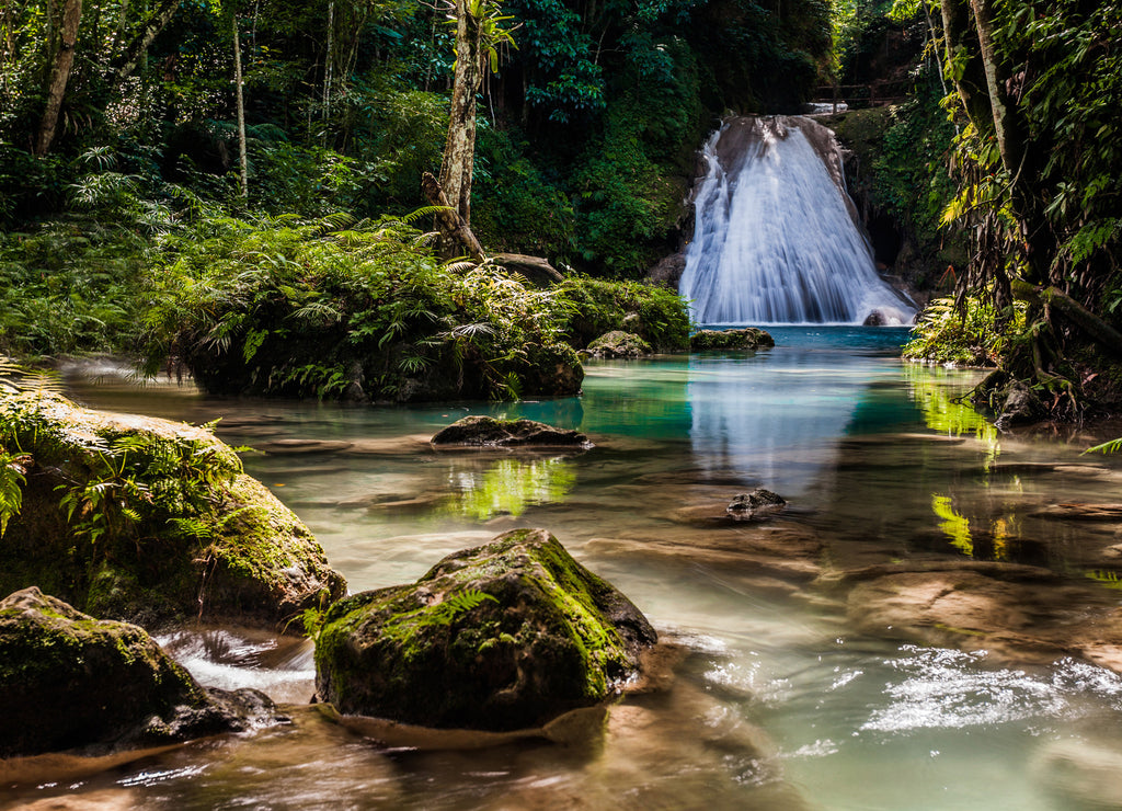 Blue hole waterfall Jamaica