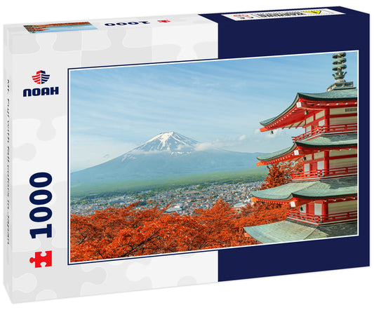 Mt. Fuji with fall colors in Japan