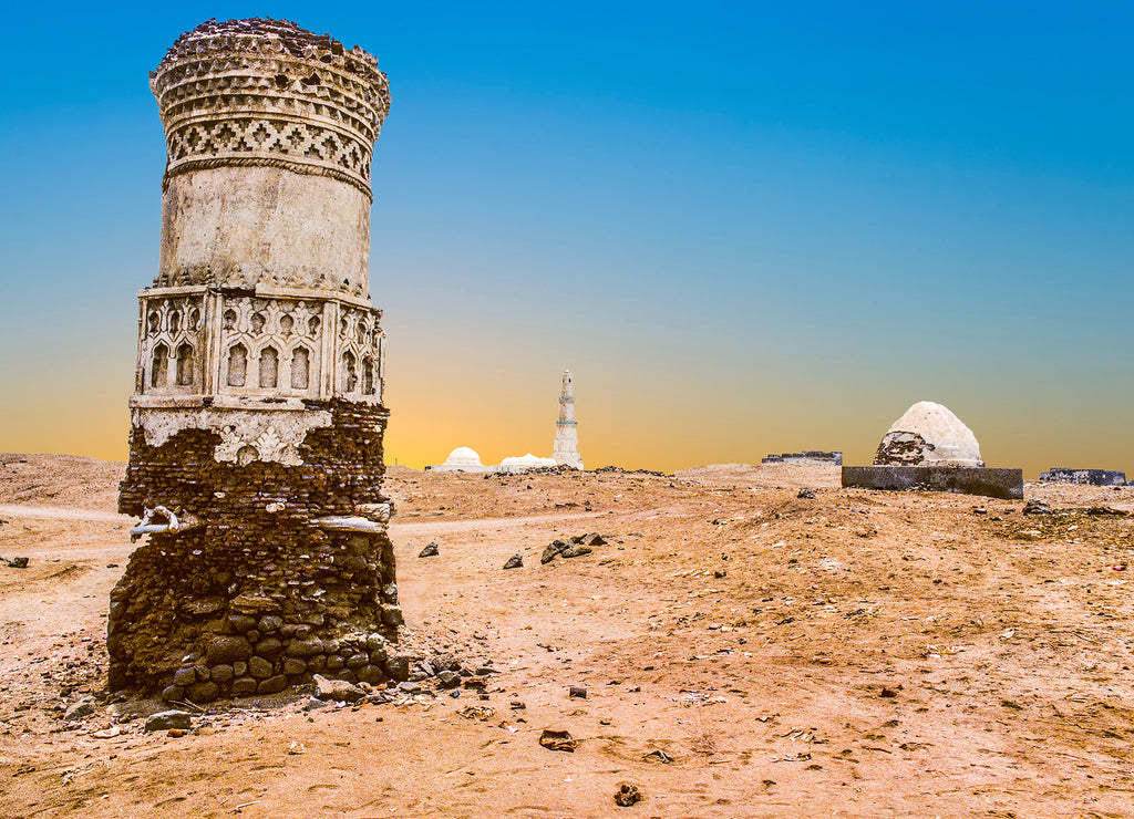 old ruins in the desert in Mokka, Yemen