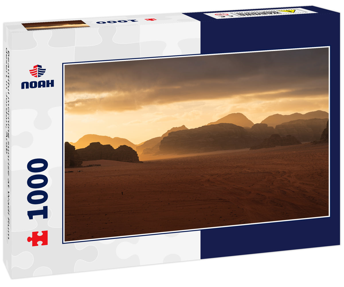 Beautiful morning sunrise at Wadi Rum desert in Jordan, Arab