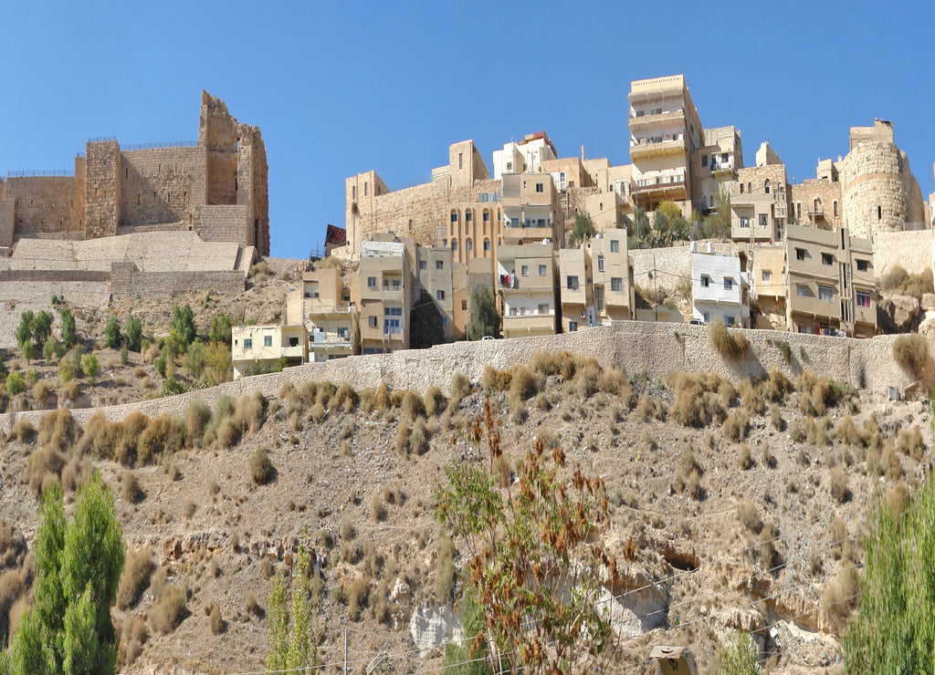 Panorama of Al -Karak castle in Jordan