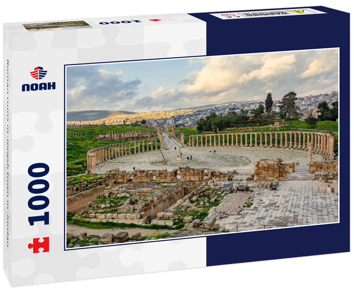 Roman ruins in Jerash town in Jordan