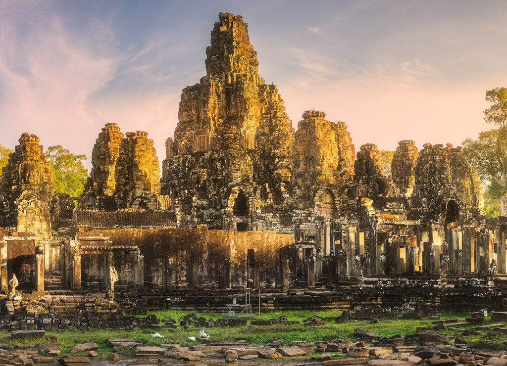 Ancient temple Bayon Angkor Siem Reap, Cambodia