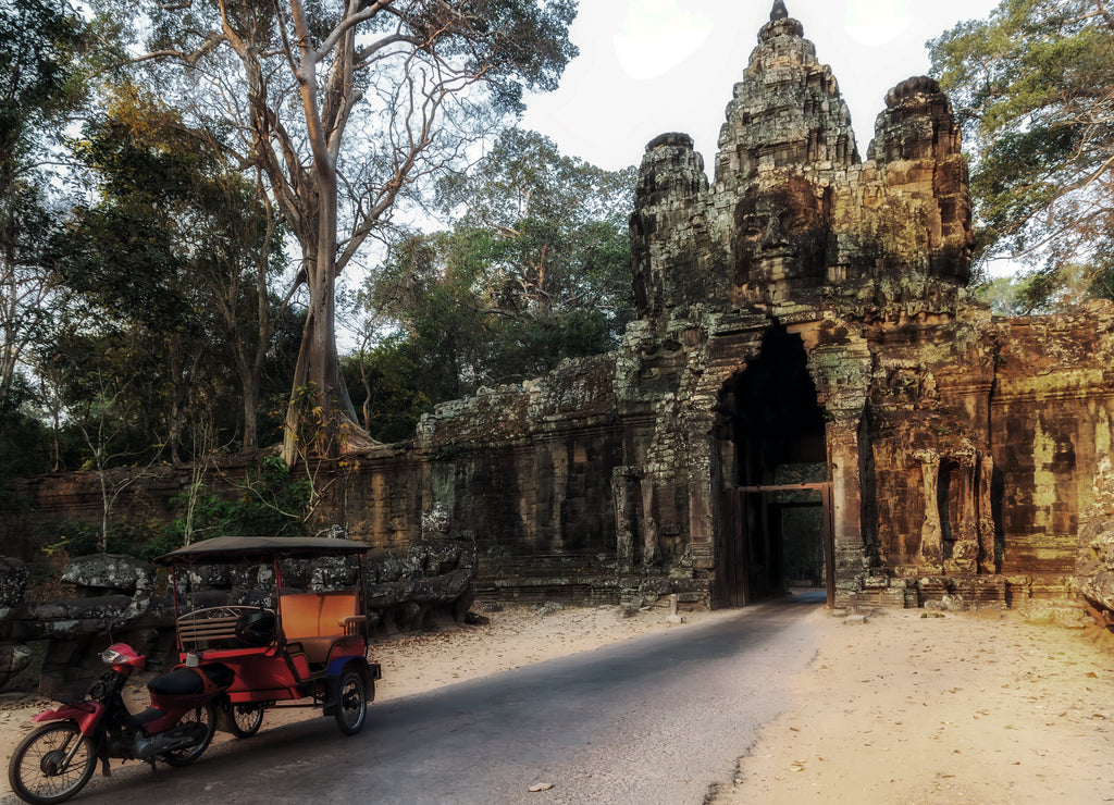 Angkor complex tourist attraction Angkor Wat Archaeological Park in Siem Reap Cambodia