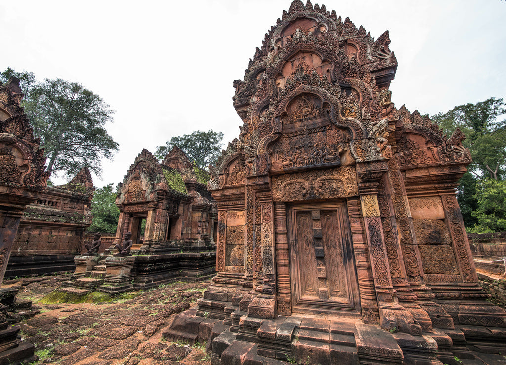 Banteay Srei is considered one of the most beautiful stone castles in Cambodia