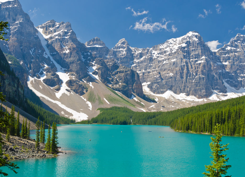 Majestic mountain lake in Canada