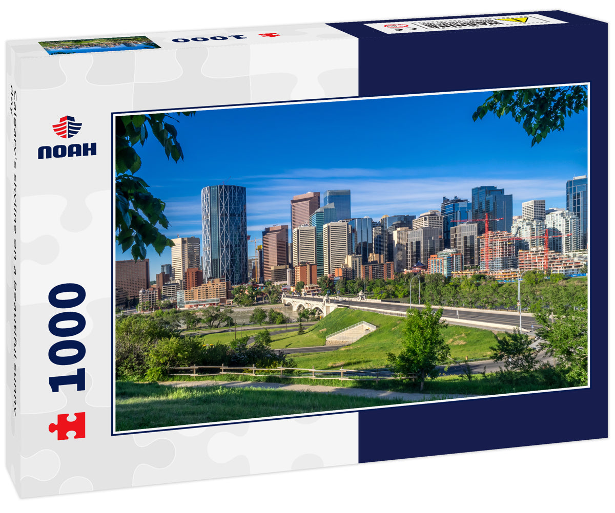 Calgary's skyline on a beautiful sunny day