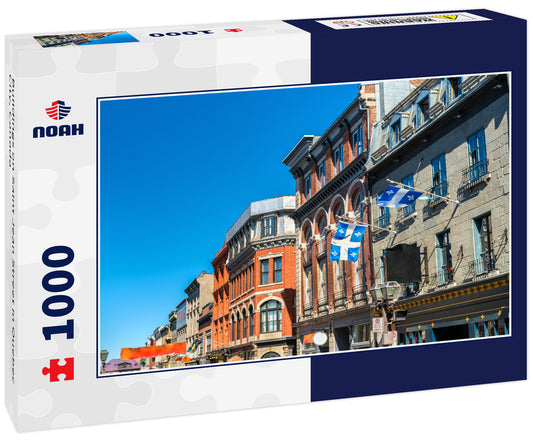 Buildings on Saint Jean Street in Quebec City, Canada