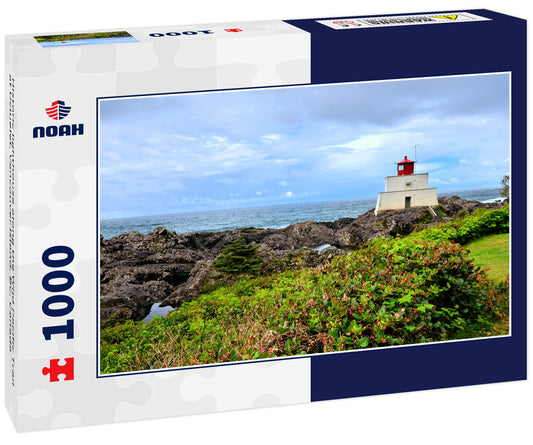 Historic lighthouse along the Wild Pacific Trail at Ucluelet, Vancouver Island, BC, Canada