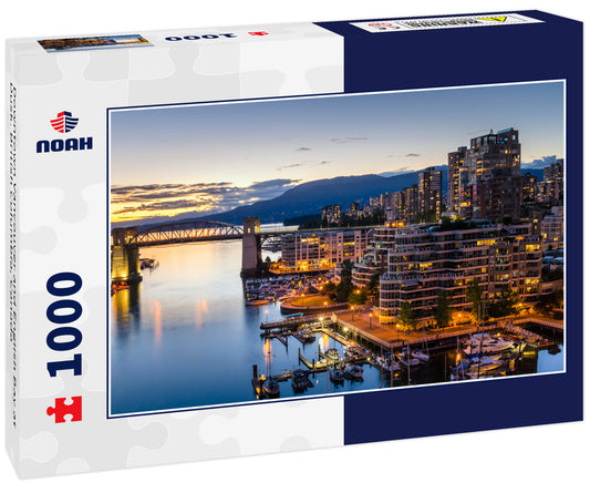 Downtown Vancouver and English Bay at Dusk. British Columbia, Canada