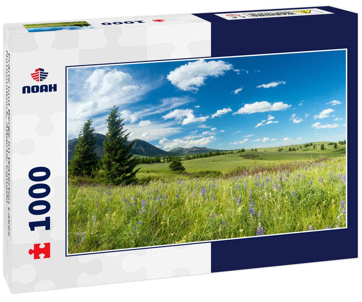 Prärie und Berge im Waterton Lakes Nationalpark, Alberta, Canada