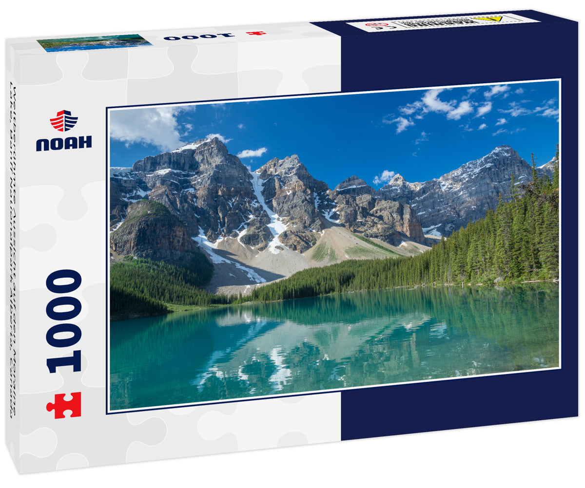 Weltberühmte Aussicht auf den Moraine Lake, Banff Nationalpark Alberta, Canada