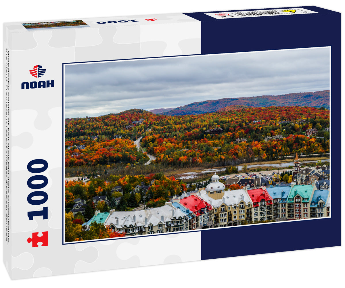 Wonderful colors of Fall over the area surrounding the Mont Tremblant resort village, Quebec, Canada
