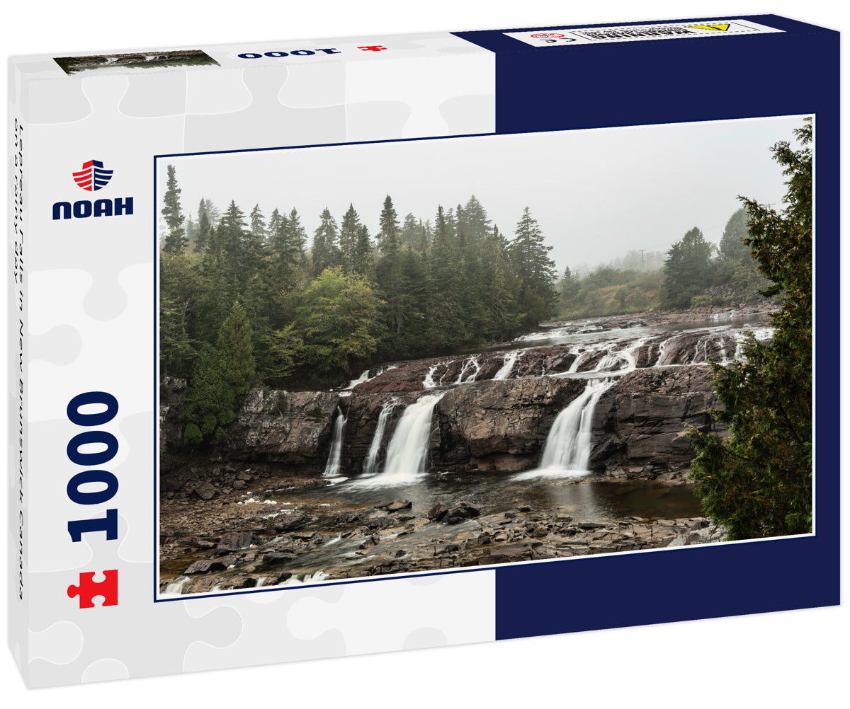 Lepreau Falls in New Brunswick Canada on a rainy day