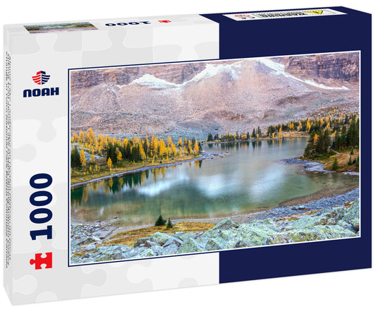 Alpine Lake Landscape on Opabin Plateau on Great Hiking Trail above Lake O’Hara during Autumn Colors Change in Yoho National Park British Columbia Canada