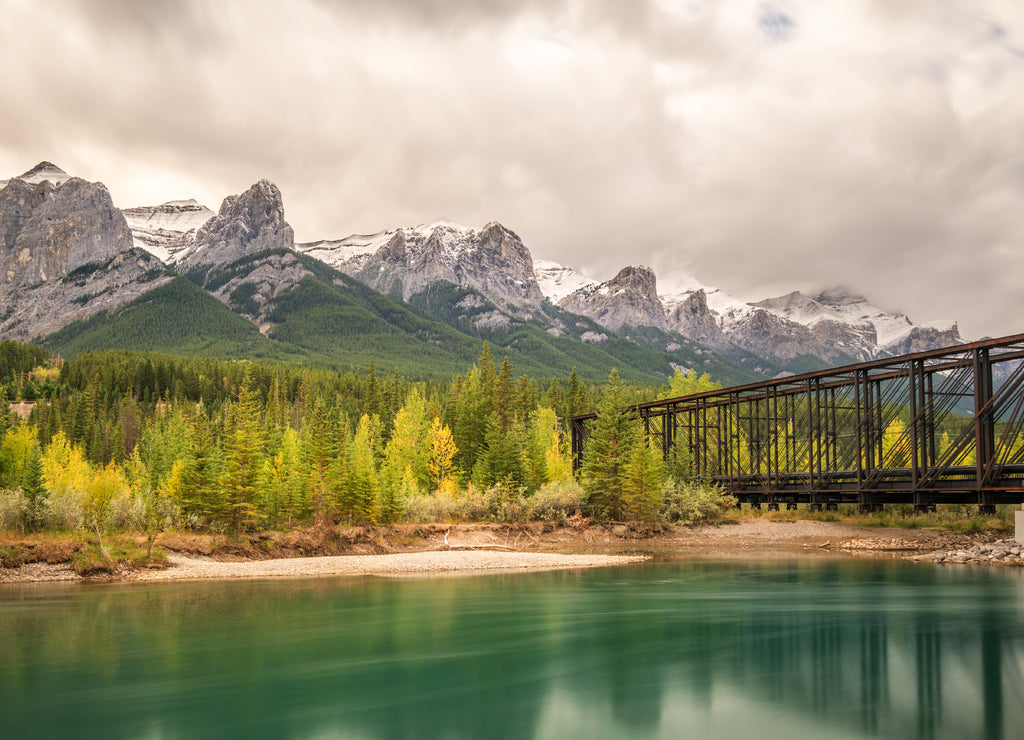 Canmore Engine Bridge - Spur Line and Higashikawa Friendship Trail across the Bow River