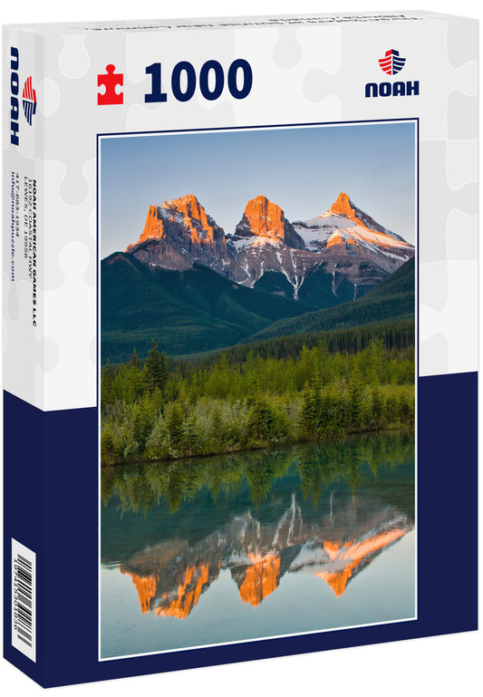 Three Sisters at Sunrise near Canmore, Alberta, Canada