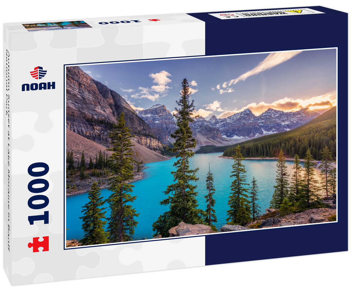 Autumn Sunset at Lake Moraine in Banff National Park