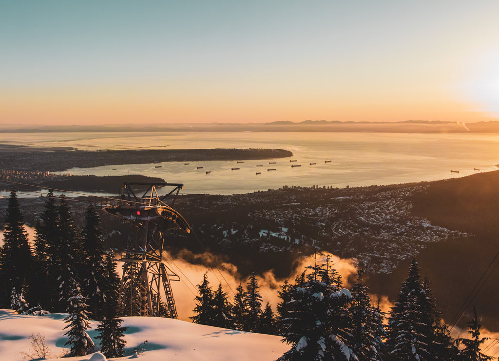 Vancouver view from Grouse Mountain in North Vancouver, BC, Canada