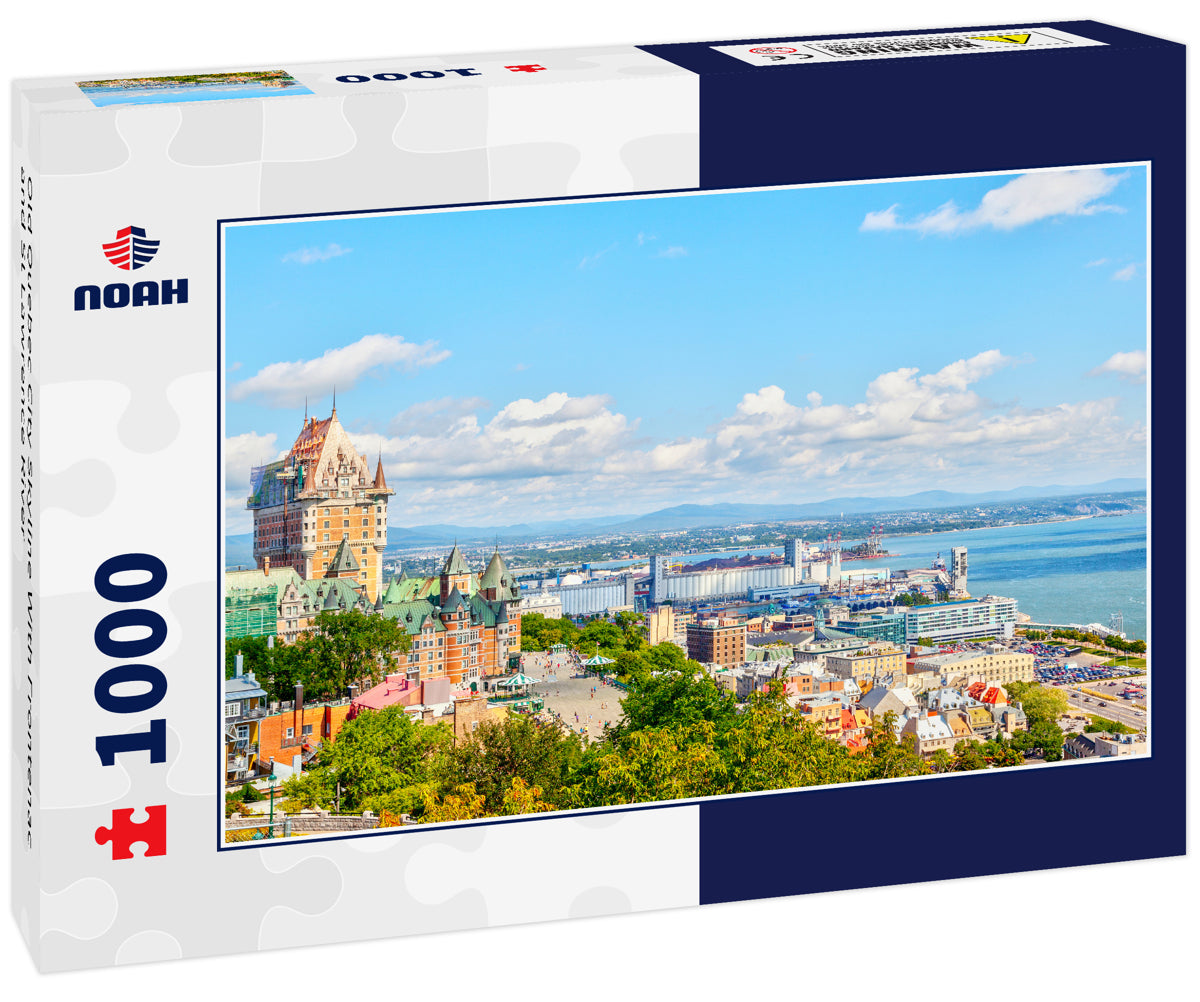 Old Quebec City Skyline With Frontenac and St Lawrence River