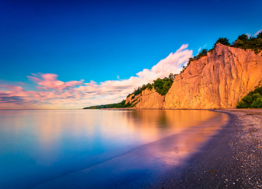 View of Scarborough Bluff at Ontario Canada during sunrise