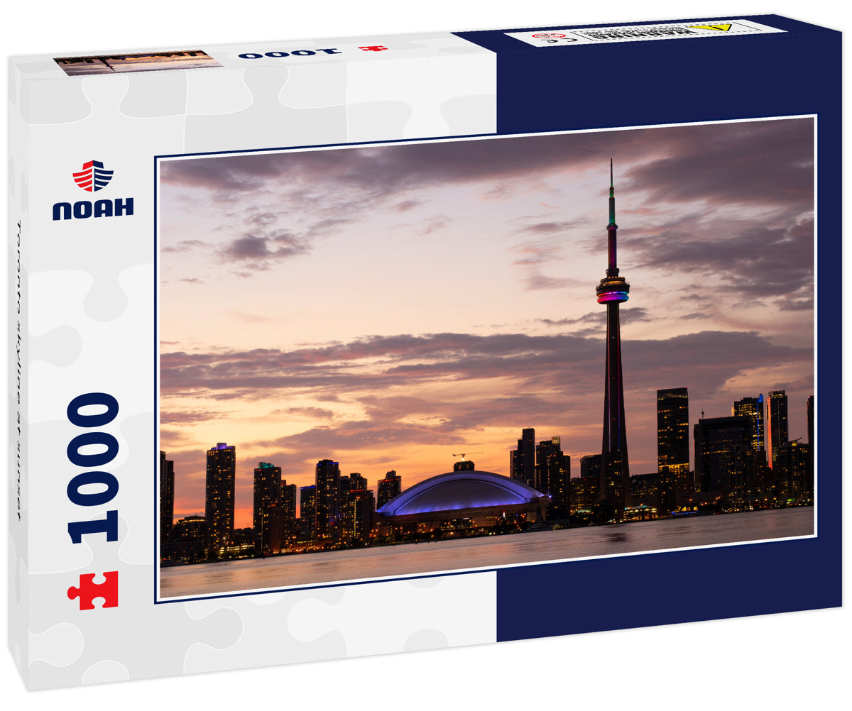 Toronto skyline at sunset