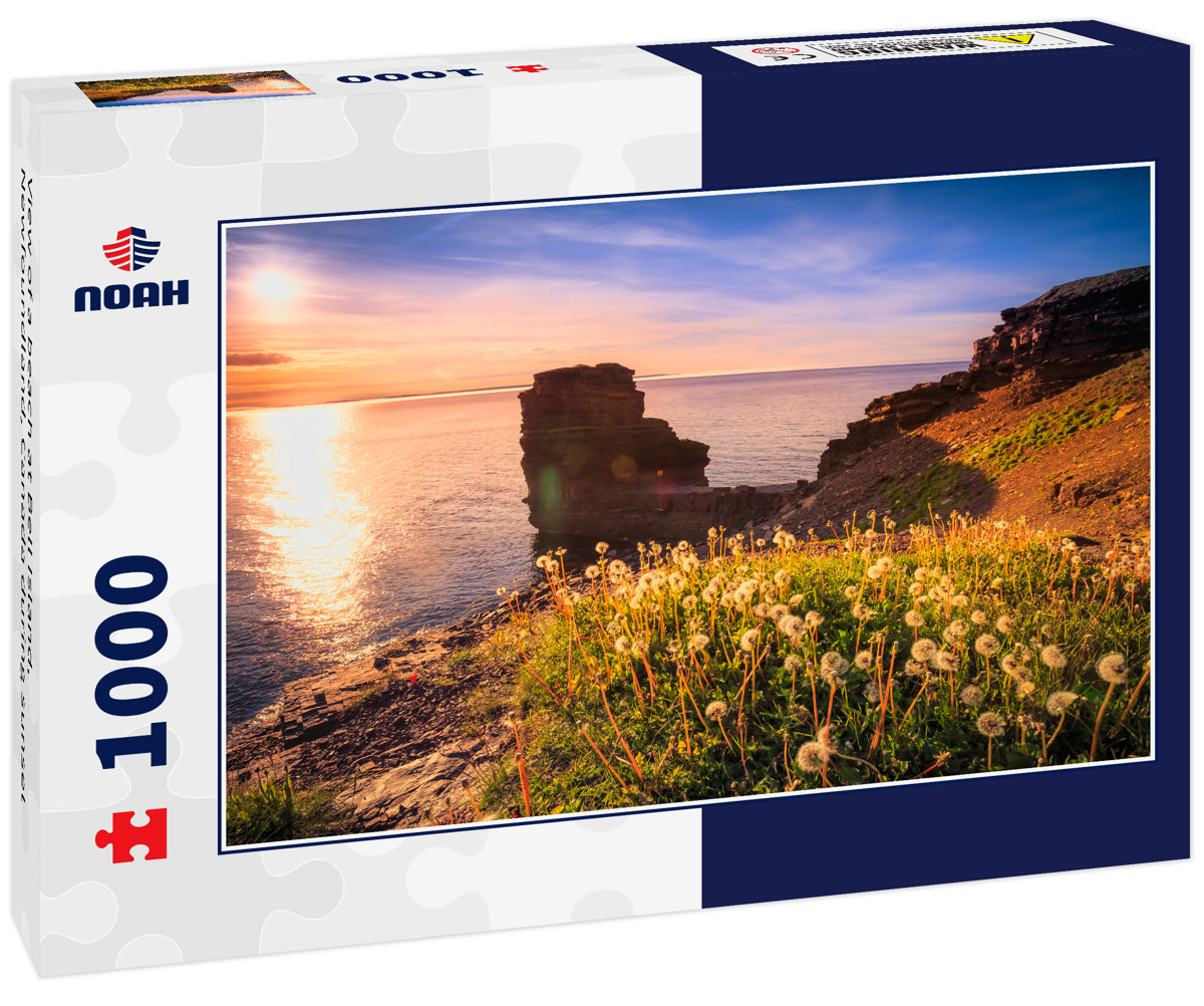 View of a beach at Bell Island, Newfoundland, Canada during sunset