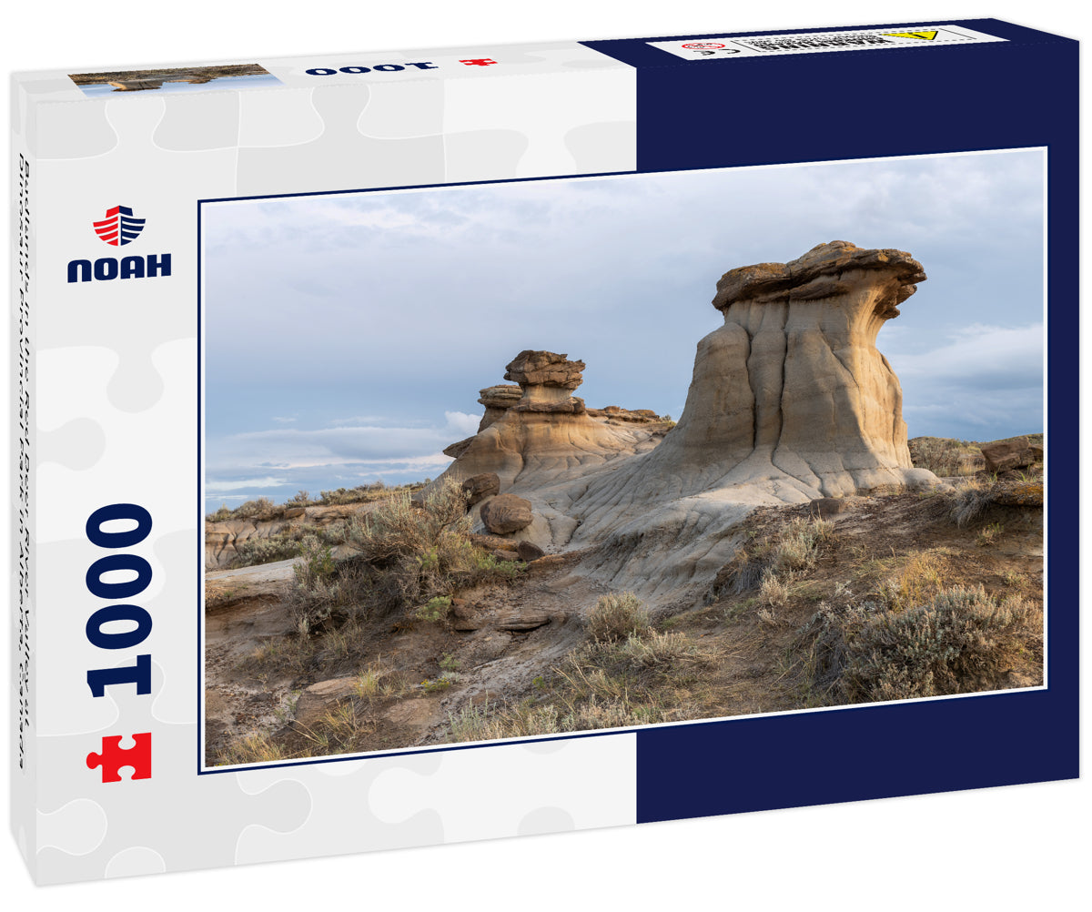 Badlands in the Red Deer River Valley at Dinosaur Provincial Park in Alberta, Canada