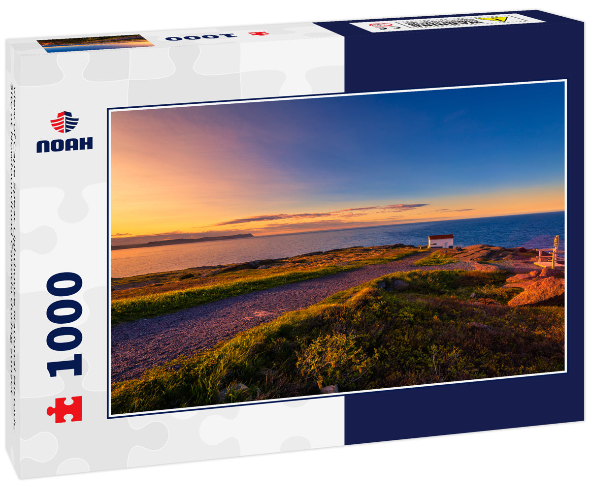 View of Cape Spear Lighthouse National Historic Site at Newfoundland Canada during sunset