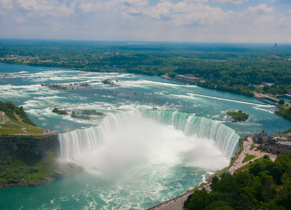 Landscape of the beautiful Niagara waterfalls in Canada