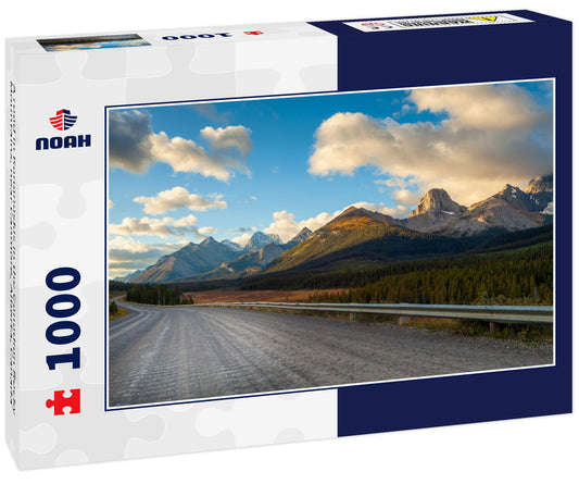 A road in Kananaskis in the Canadian Rocky Mountains, near Canmore, Alberta, Canada