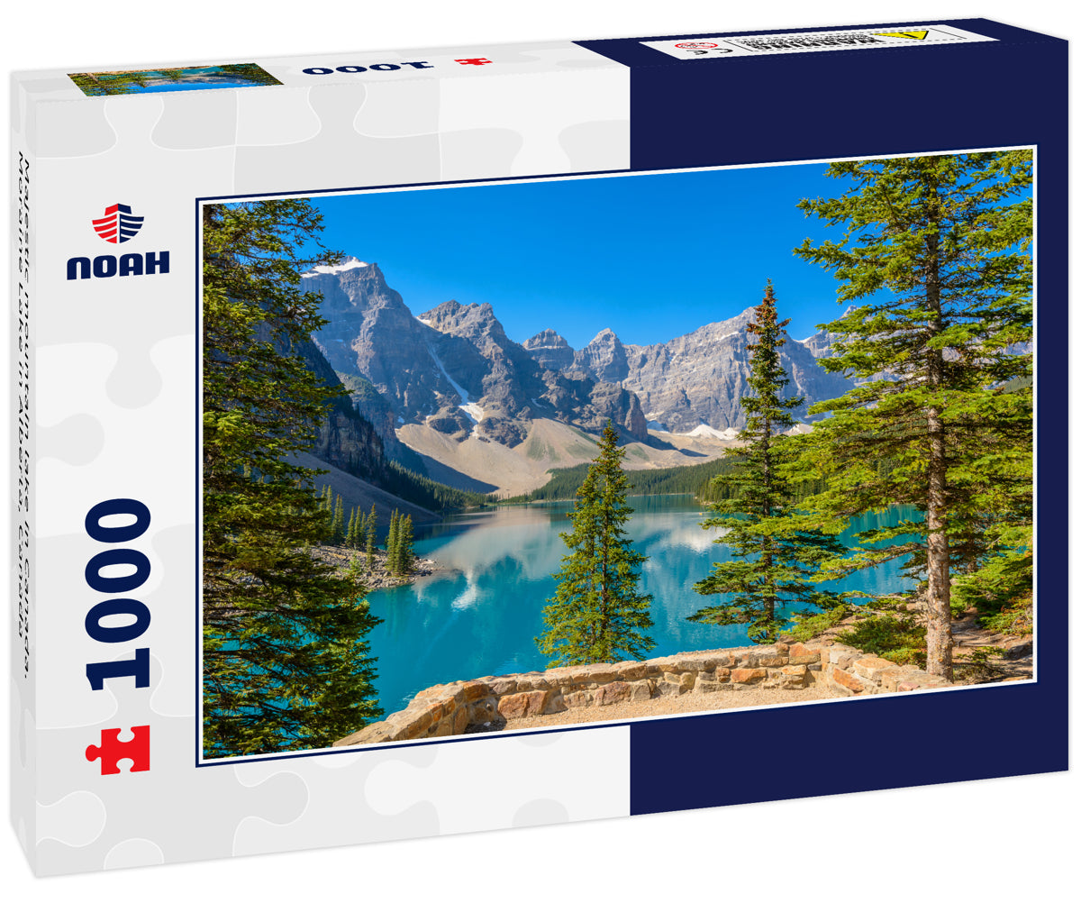 Majestic mountain lake in Canada. Moraine Lake in Alberta, Canada