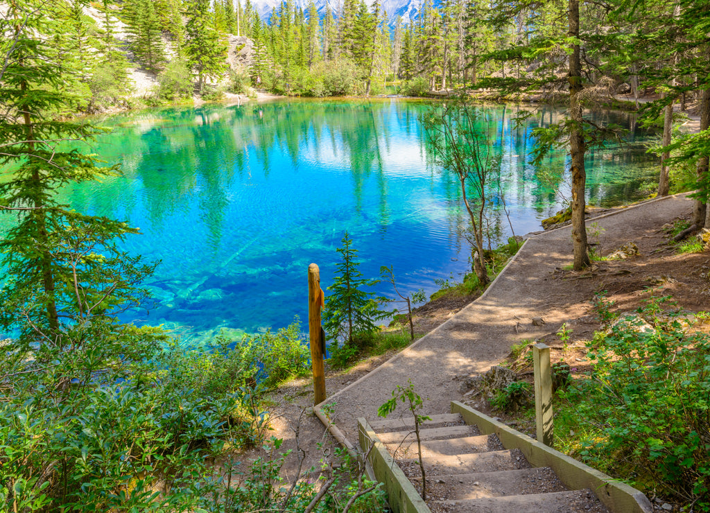 Majestic mountain lake in Canada