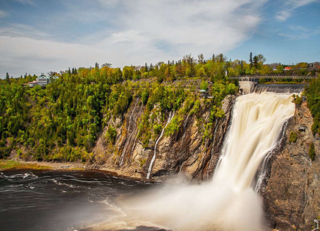 Montmorency Falls located on the Montmorency River in Quebec, Canada