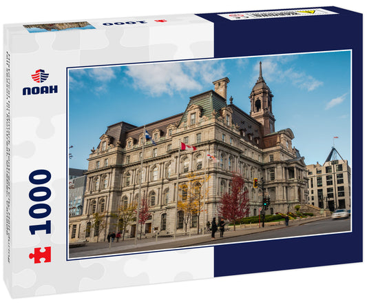 Historical landmark Montreal City Hall during fall season in Montreal, Quebec, Canada