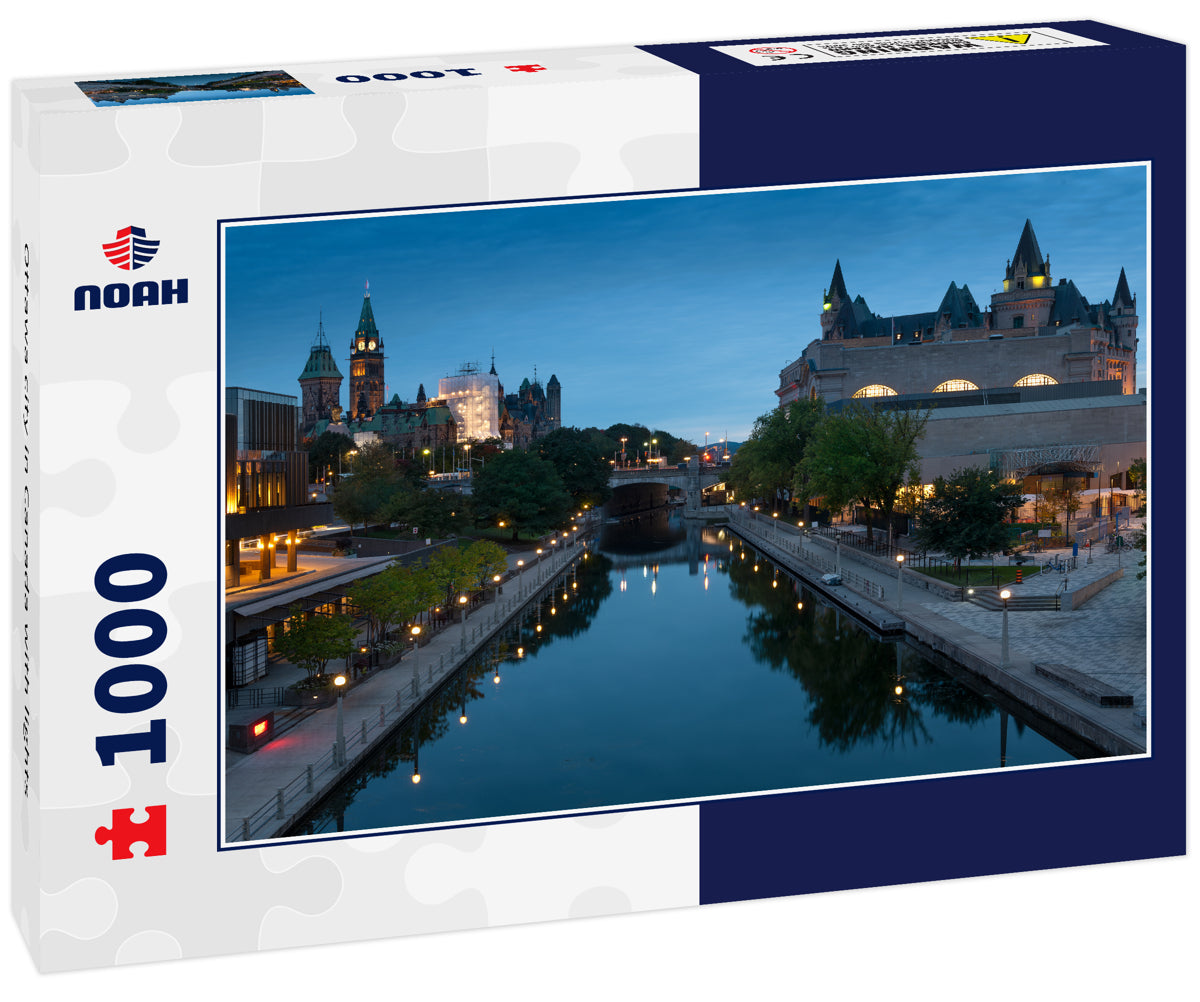 Ottawa city in Canada with lights