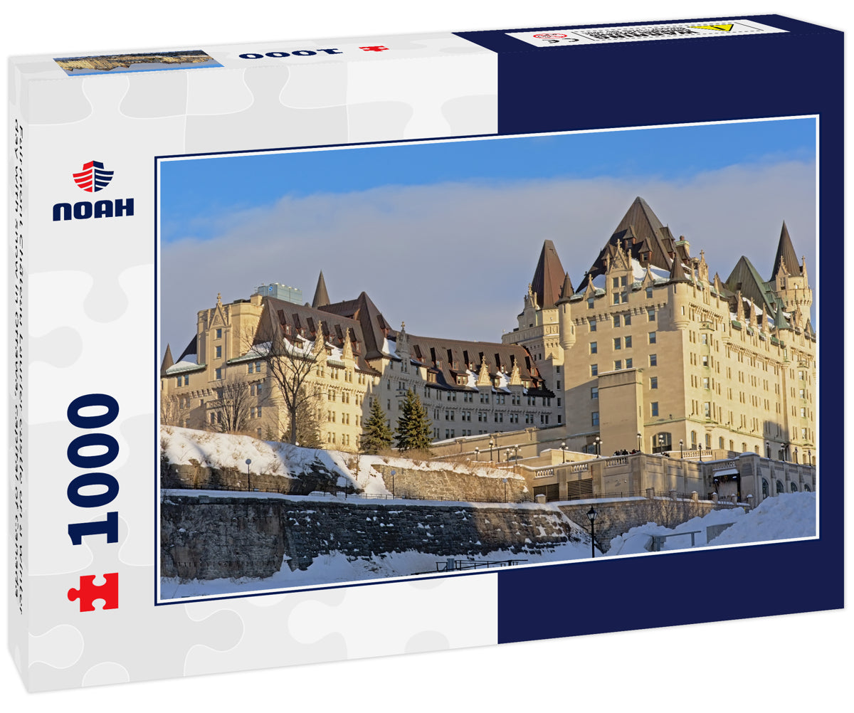 Fairmont Château Laurier castle on a winter day with snow in Ottawa, capital of Canada