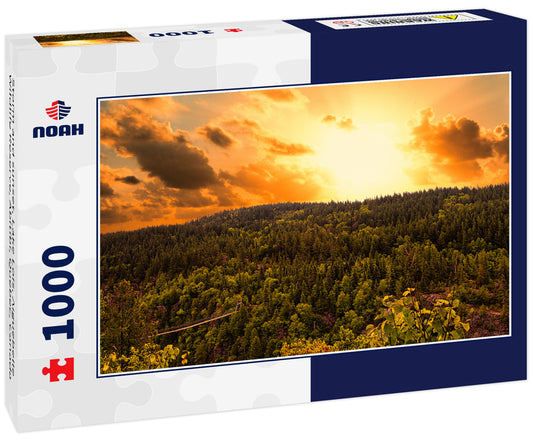 Storm and sunset, Lake Lois, Aiguebelle Wildlife Reserve, Abitibi, Quebec, Canada