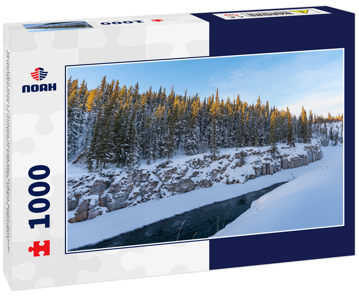 Beautiful Miles Canyon along the Yukon River outside of Whitehorse in northern Canada, Yukon Territory